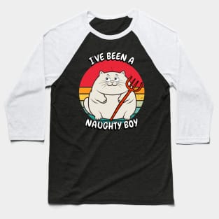 Cute fat Cat is a naughty boy Baseball T-Shirt